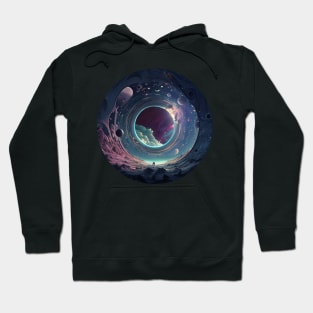 Looking Up At The Hole In The Sky Circle Event Horizon Hoodie